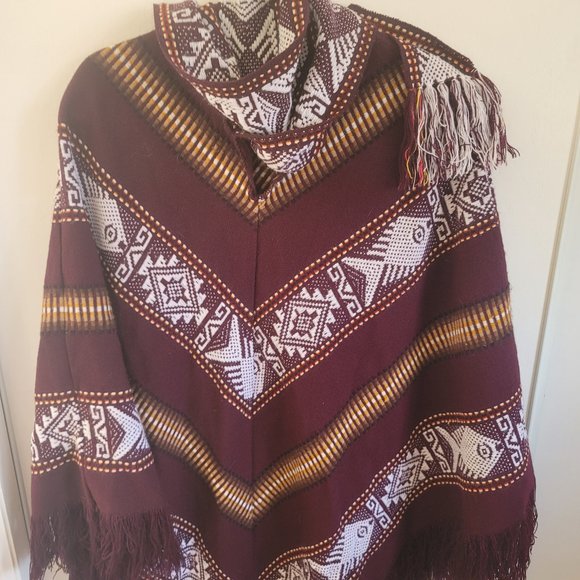 Vintage Pullover Poncho Southwest One Size Fits All - Picture 2 of 5